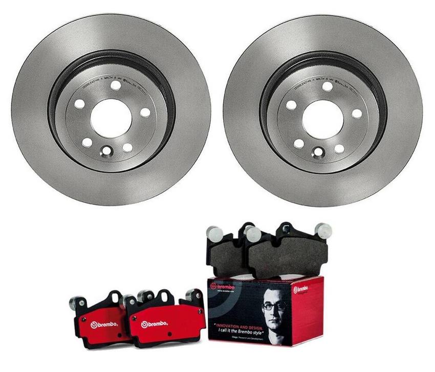 Land Rover Brembo Brakes Kit Pads and Rotors Rear (300mm) (Ceramic